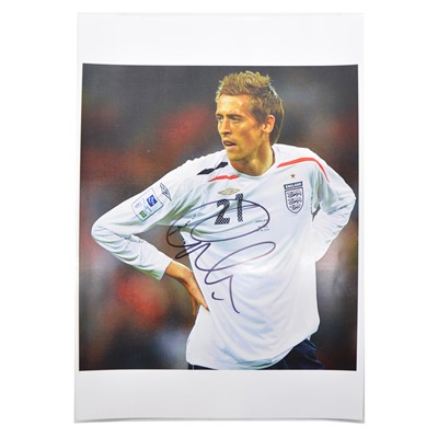 Lot 415 - Signed Peter Crouch A4 colour photograph, England