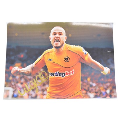 Lot 361 - Signed Michael Knightly A4 colour photograph, Wolves