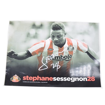 Lot 317 - Signed Stephane Sessegnon A4 colour photograph, Sunderland