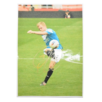 Lot 312 - Signed Sebastian Larsson A4 colour photograph, Sunderland