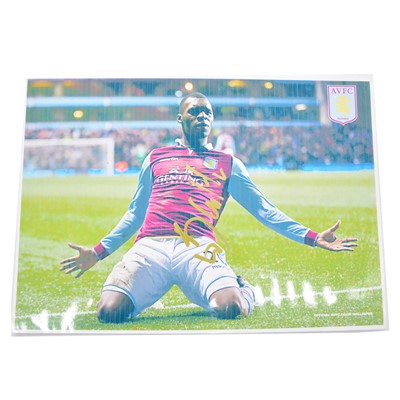 Lot 121 - Signed Christian Benteke A4 coloured photograph, Aston Villa