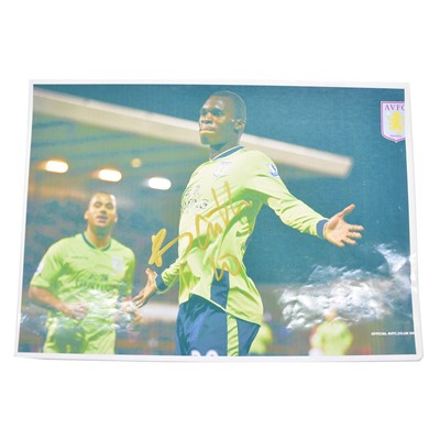 Lot 123 - Signed Christian Benteke A4 coloured photograph, Aston Villa