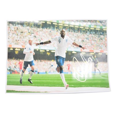 Lot 124 - Signed Darren Bent A4 coloured photograph, Aston Villa