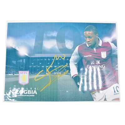 Lot 117 - Signed Charles N'Zogbia A4 coloured photograph, Aston Villa