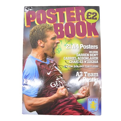 Lot 91 - Signed Aston Villa official poster book, 2011/2012