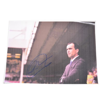 Lot 181 - Signed Roberto Martinez A4 colour photograph, Everton