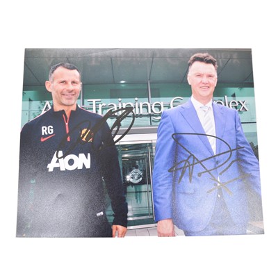 Lot 242 - Signed Louis Van Gaal and Ryan Giggs 8x10 colour photograph, Manchester United