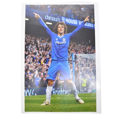 Lot 150 - Signed David Luis A4 colour photograph, Chelsea