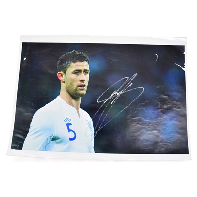 Lot 405 - Signed Gary Cahill A4 colour photograph, England