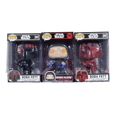 Lot 4 - Funko Pop!, three Star Wars 10" figures