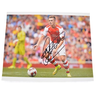 Lot 111 - Signed Calum Chambers A4 colour photograph, Arsenal