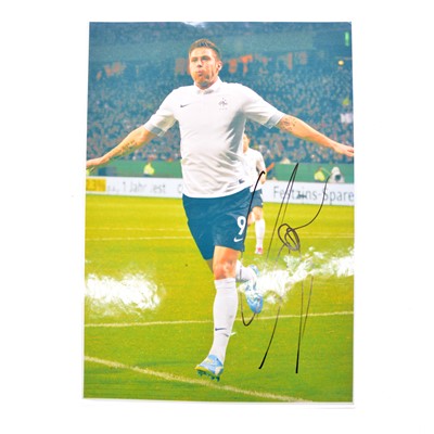 Lot 447 - Signed Olivier Giroud A4 colour photograph, France