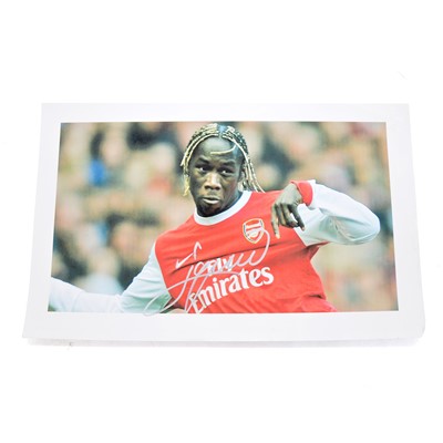 Lot 108 - Signed Baccary Sagna A4 colour photograph, Arsenal