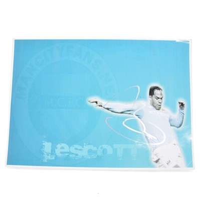 Lot 221 - Signed Joleon Lescott 5.5x8 colour photograph, Manchester City