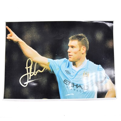 Lot 225 - Signed James Milner A4 colour photograph, Manchester City