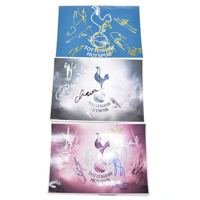 Lot 351 - Three signed Tottenham Hotspur A4 club badges