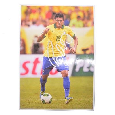 Lot 336 - Signed Paulinho A4 colour photograph, Tottenham Hotspur