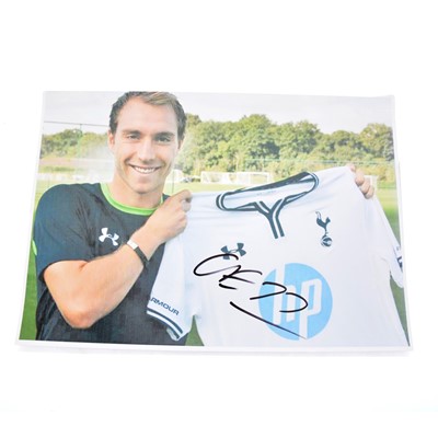 Lot 345 - Signed Christian Eriksen A4 colour photograph, Tottenham Hotspur