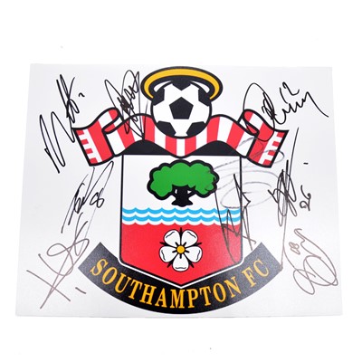 Lot 278 - Signed Southampton A4 club badge