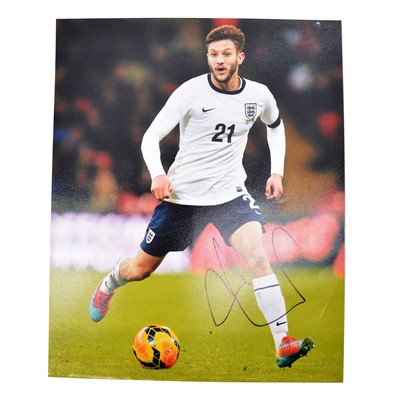 Lot 406 - Signed Adam Lallana A4 colour photograph, England