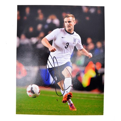 Lot 410 - Signed Luke Shaw A4 colour photograph, England