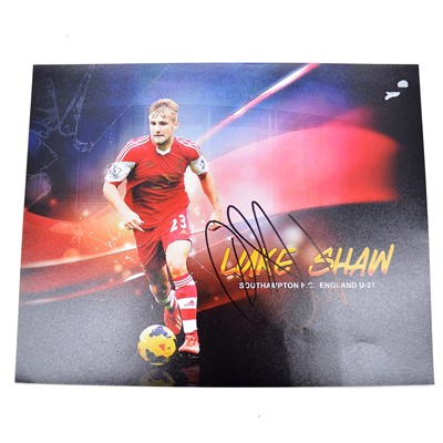 Lot 274 - Signed Luke Shaw A4 colour photograph, Southampton