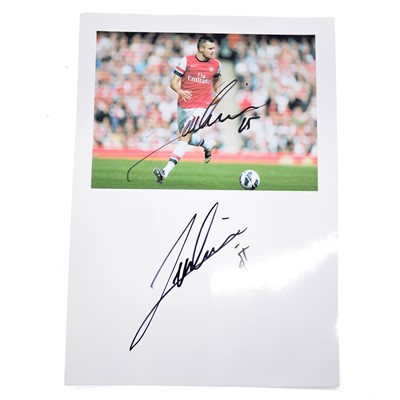 Lot 107 - Signed Jack Wiltshire A4 colour photograph, Arsenal