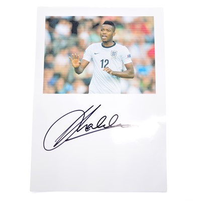 Lot 391 - Signed Nathaniel Charlobah A4 colour photograph, England U21