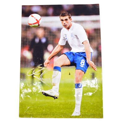 Lot 398 - Signed Jordan Henderson A4 colour photograph, England U21