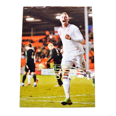 Lot 384 - Signed Connor Wickham A4 colour photograph, England U21