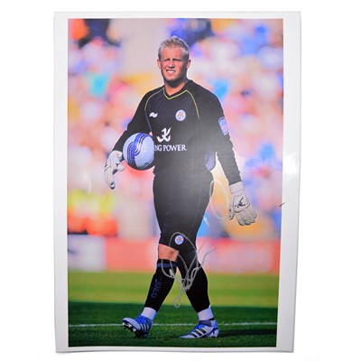 Lot 216 - Signed Kasper Schmeichel A4 colour photograph, Leicester City