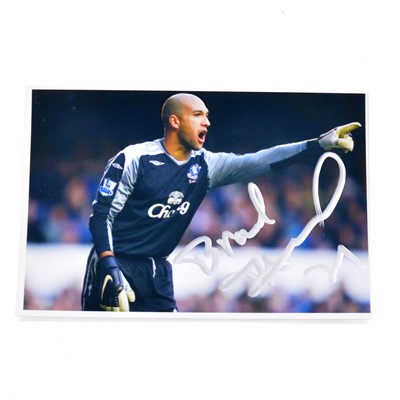 Lot 188 - Signed Tim Howard 4x6 colour photograph, Everton