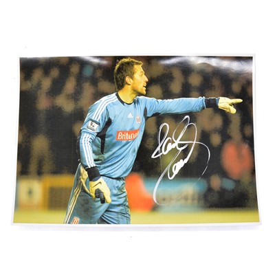 Lot 292 - Signed Thomas Sorensen A4 colour photograph, Stoke City