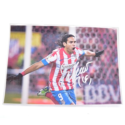 Lot 364 - Signed Falcao A4 colour photograph, Athletico Madrid