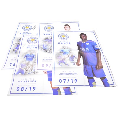 Lot 194 - Four Signed Leicester City posters