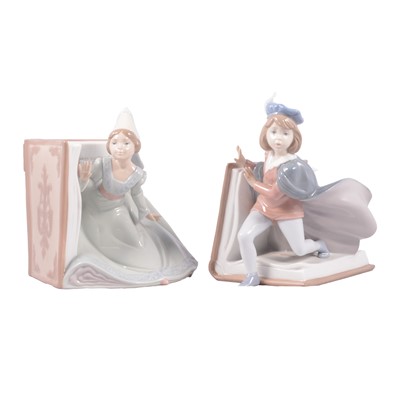 Lot 44 - Lladro - A Fairy Tale Prince and A Fairy Tale Princess