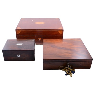 Lot 86 - Three Victorian writing boxes