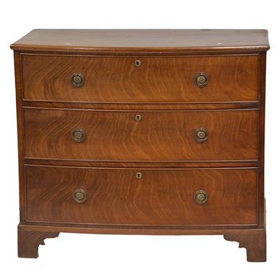 Lot 328 - Victorian mahogany bowfront chest of drawers