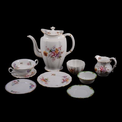 Lot 48 - Two boxes of part teasets and other tablewares, Wedgwood, Royal Crown Derby and others.