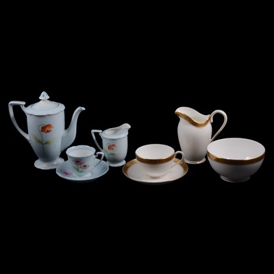 Lot 47 - Noritake part coffee set and Royal Worcester part teaset.