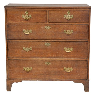 Lot 283 - Late Georgian mahogany chest of drawers