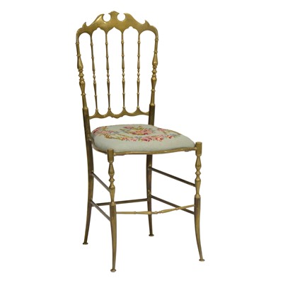 Lot 277 - Cast brass salon chair