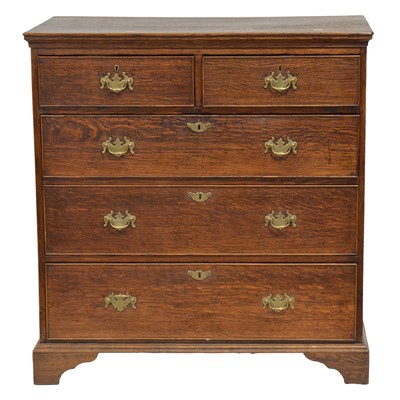 Lot 301 - Oak chest of drawers, adapted