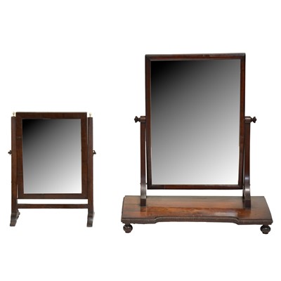 Lot 270 - William IV mahogany toilet mirror, and another toilet mirror