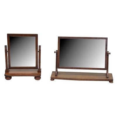 Lot 275 - Victorian mahogany toilet mirror, and another smaller mirror