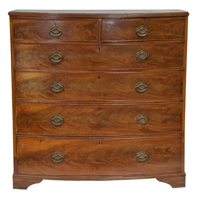 Lot 314 - Late Georgian mahogany chest of drawers