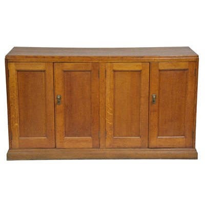 Lot 253 - Oak schoolroom cupboard