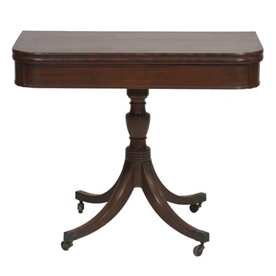 Lot 423 - Victorian mahogany foldover tea table.