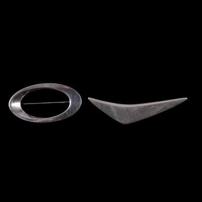 Lot 407 - Bent Gabrielsen for Hans Hansen - two silver brooches.