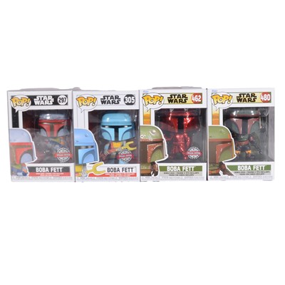 Lot 13 - Funko Pop! 4 Star Wars Boba Fett figures